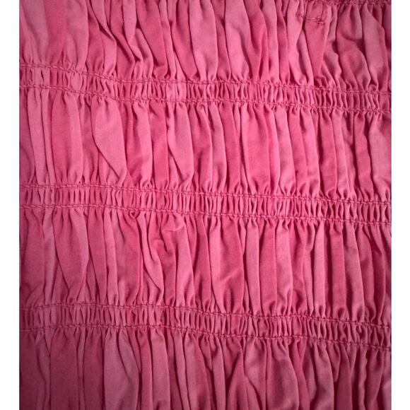 A NEW DAY NWT $20 Hot Pink Striped Smocked Slim Fit Tiny Cropped Tank Top - Picture 6 of 8